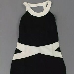 La Sorella Black White Halter Dress sz. S NWT